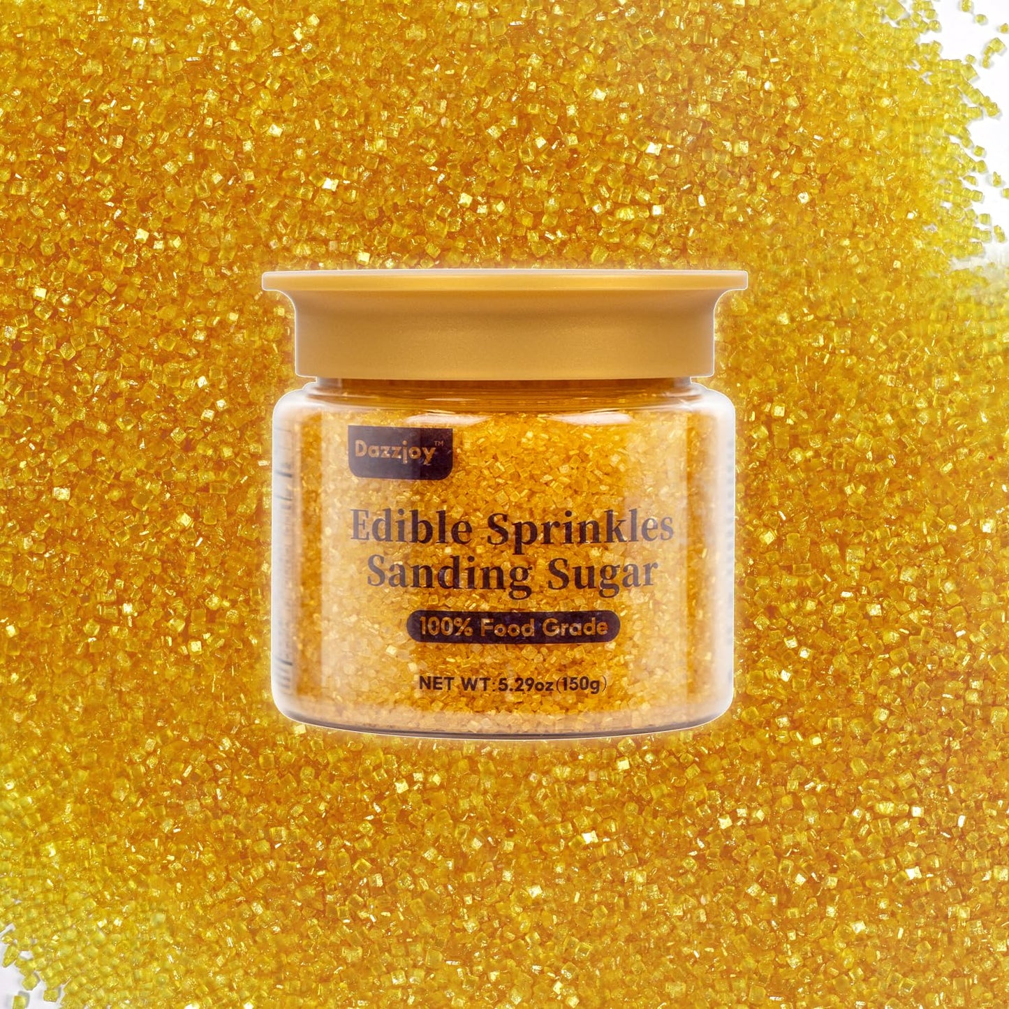 Edible Gold Sprinkles, Sanding Sugar, 150G, Sprinkles For Cupcake Decorating, Cookies Cake Toppers & Cupcake Decoration, Ice Cre