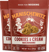 Manischewitz Cookies N' Cream Macaroons, 10oz (2 Pack) | Coconut Macaroons | Resealable Bag | Dairy Free | Gluten Free Coconut C
