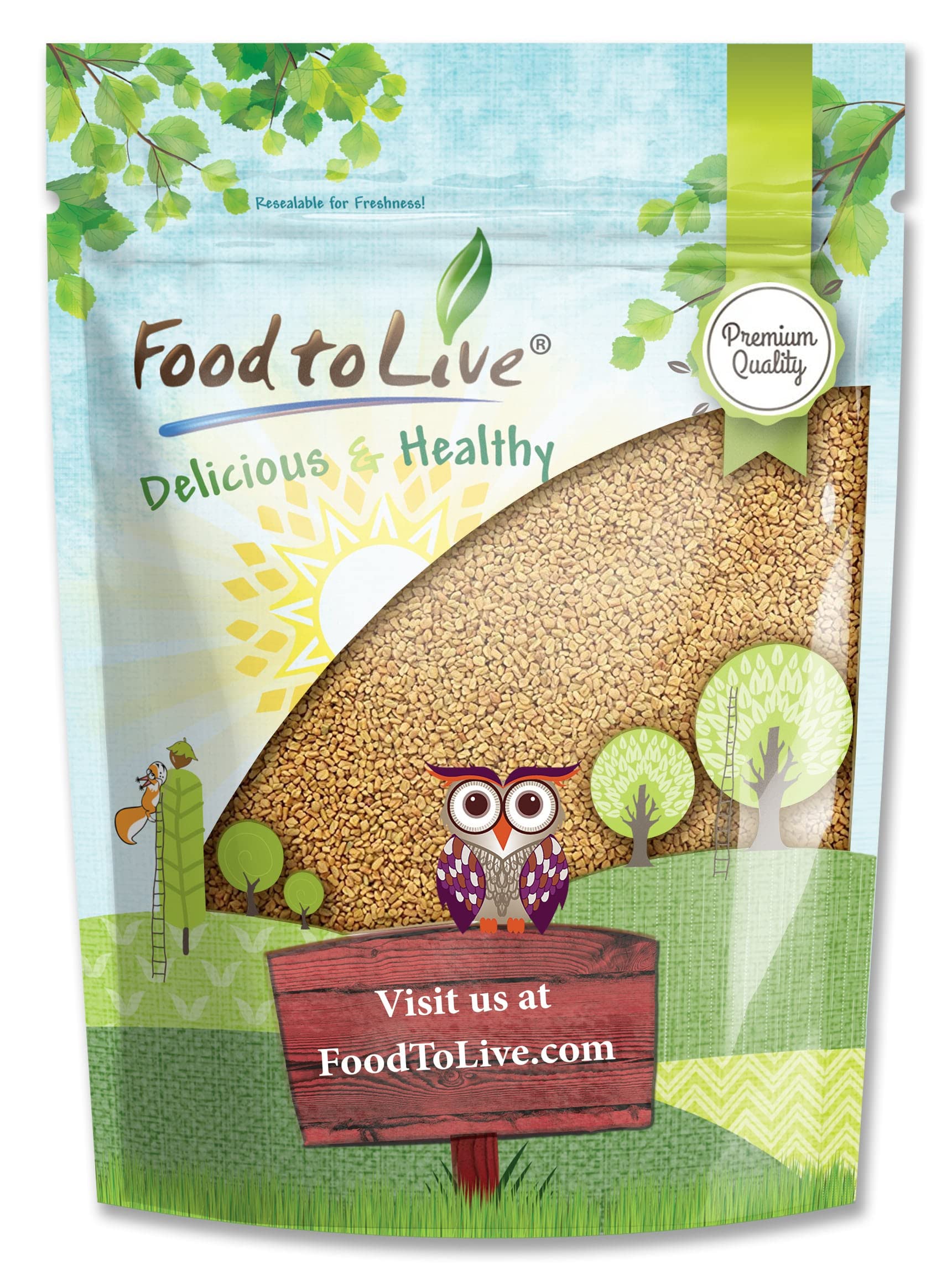 Food to Live Fenugreek Seeds - Non-GMO, Vegan, Bulk Methi, 5 Pound