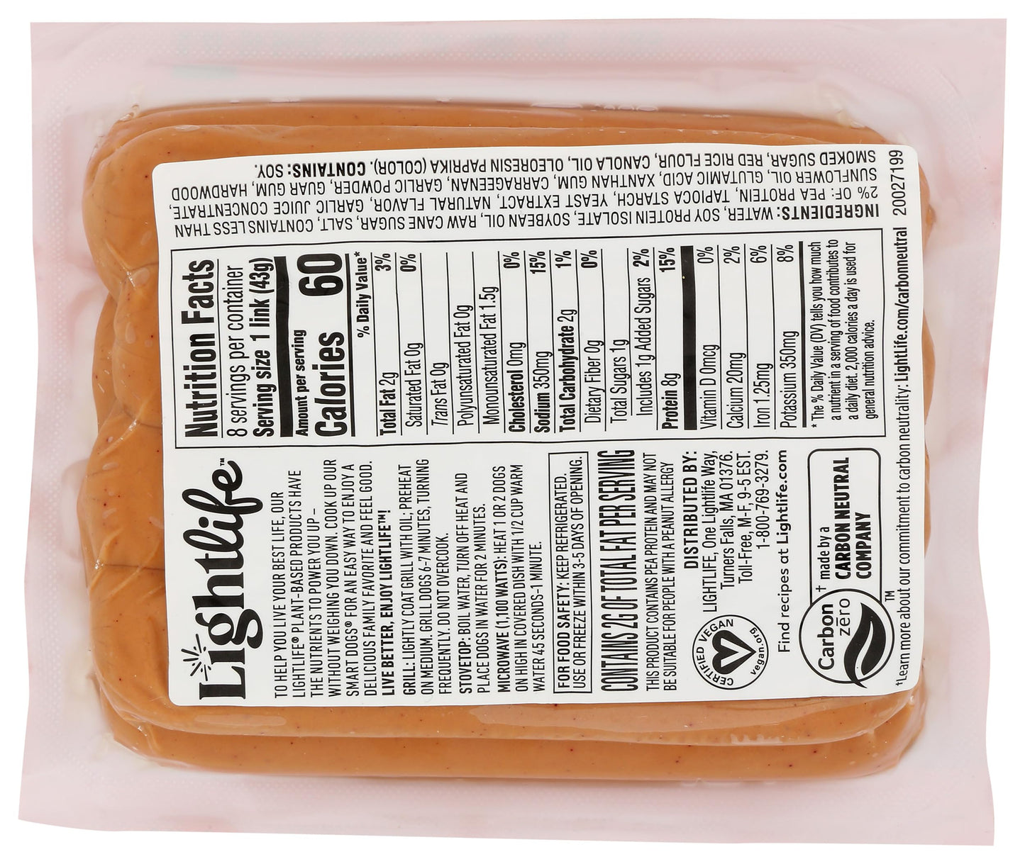 LIGHTLIFE FOODS Smart Dogs, 12 OZ