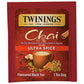 Twinings Ultra Spice Chai Individually Wrapped Bags, 20 Count (Pack Of 6), Sweet, Savoury Spices, Caffeinated, Enjoy Hot Or Iced
