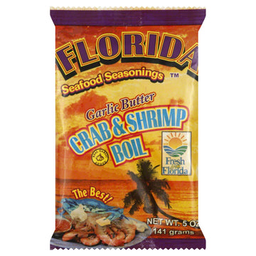 Florida Seafood Seasonings Crab & Shrimp Boil Garlic Butter 5 Oz (3 Pack)