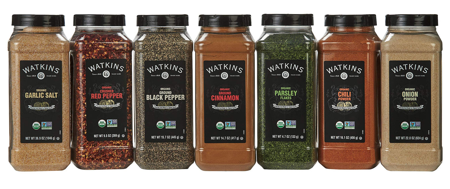 Watkins Gourmet Spice Organic Garlic Salt, 33.5 oz Bulk Food Service Size, Pack of 1