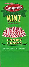 Candyman'S Individually Wrapped Hard Candy Naturally Flavored Red & White Mint Lumps, 120 Display Box, 2 Lbs