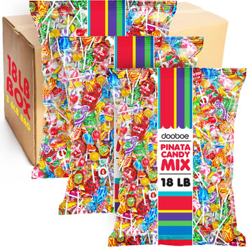 18 LB Bulk Candy Mix - Approx. 1 000 Pieces - Individually Wrapped Assorted Candy for Pinatas  Parties  Parades  Birthdays  Classroom Events & Fiesta Celebrations