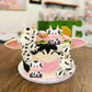 Gyufise 21Pcs Cake Topper Decorations, Cow Themed Farm Cake Topper With Foam Balls, Baby Shower, Birthday Party Supplies