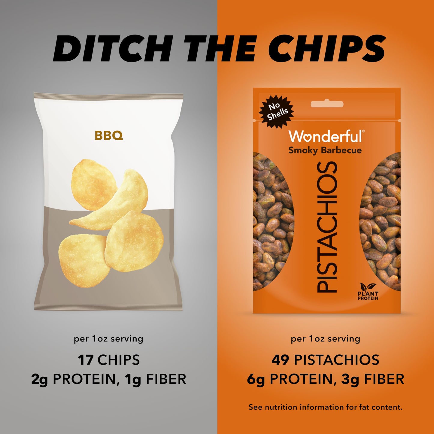 Wonderful Pistachios No Shells Smoky Barbecue Nuts 11 Ounce Resealable Bag Gluten Free Protein Snacks