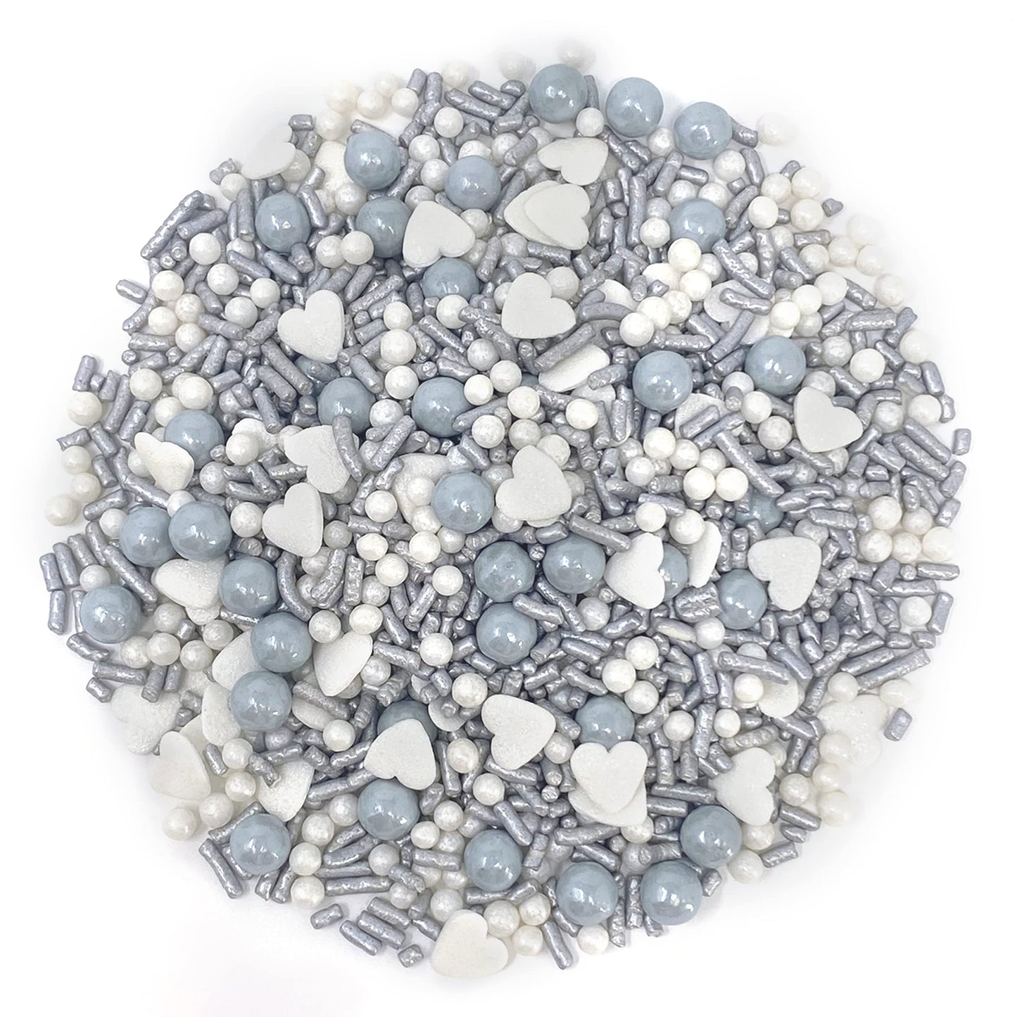 Mystic Sprinkles Wedding/Bridal Sprinkles Mixes (Happily Ever After In Silver Sprinkle Mix 3.8Oz)
