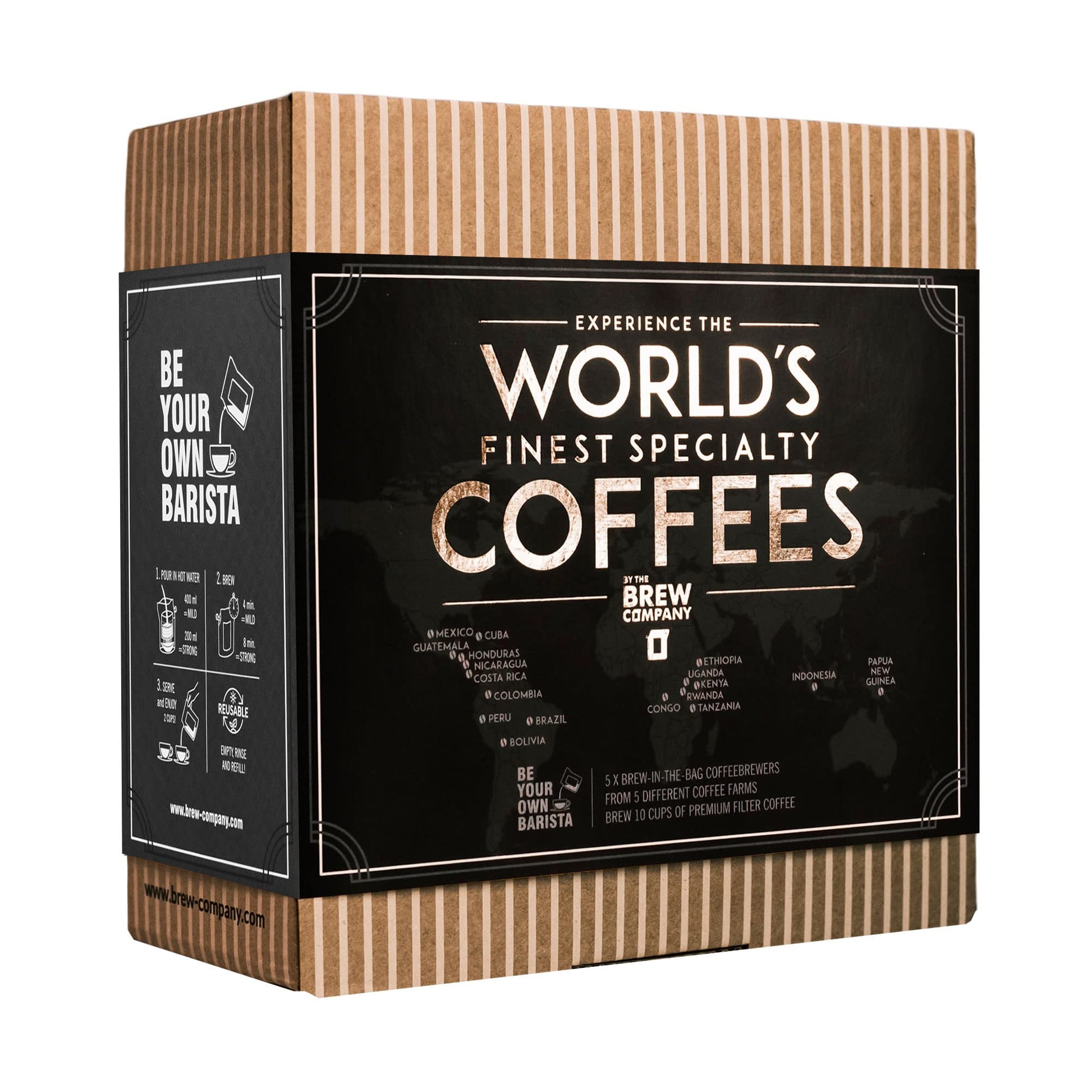 Original Gourmet Coffee Gift Set For Men & Women - 7 Worlds Finest Single Origin Specialty & Organic Coffees In Innovative Malt-Inspired | Sampler Box For Coffee Lover To Brew & Enjoy Anytime, Anywhere