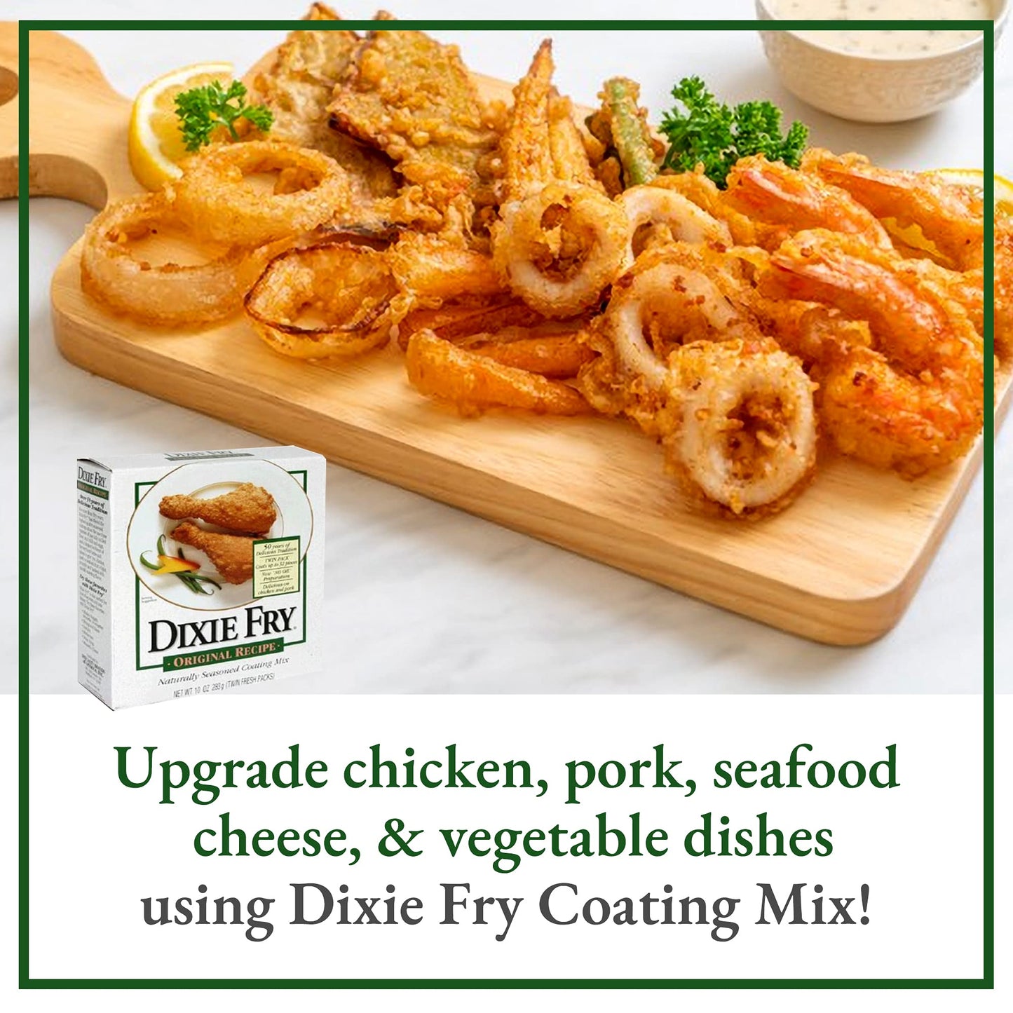 Dixie Fry 10-Ounce Original Recipe Coating Mix for Fried Chicken, Pork Chops & Seafood - Pack of 6