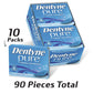 Dentyne Pure Mint With Herbal Accents Sugar Free Gum, 10 Packs Of 9 Pieces (90 Total Pieces)