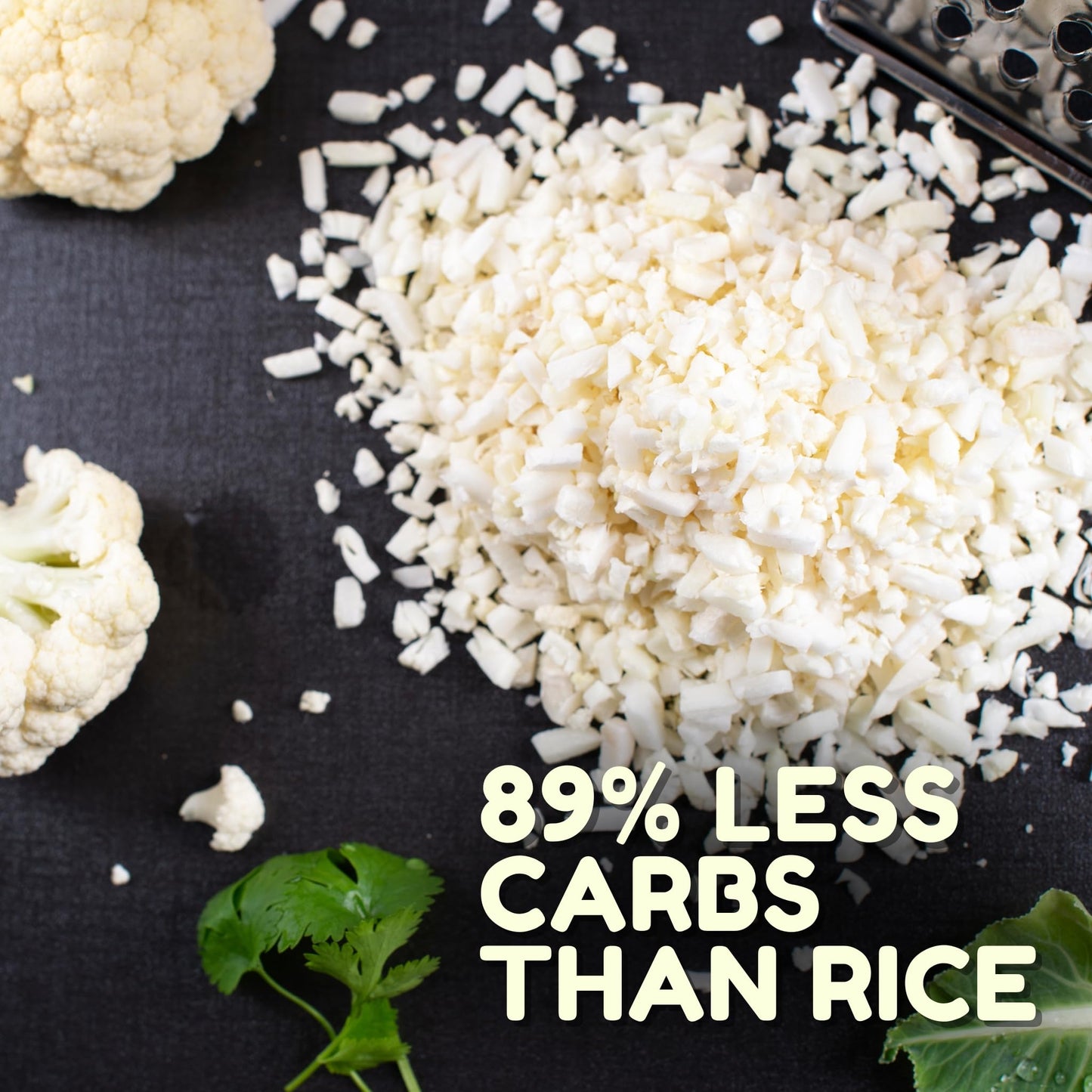Kitchen & Love Riced Cauliflower 8 oz (6 Pack) - Low Carb, Vegan, Gluten Free, Ready to Eat, Dairy Free, Microwaveable, Shelf Stable