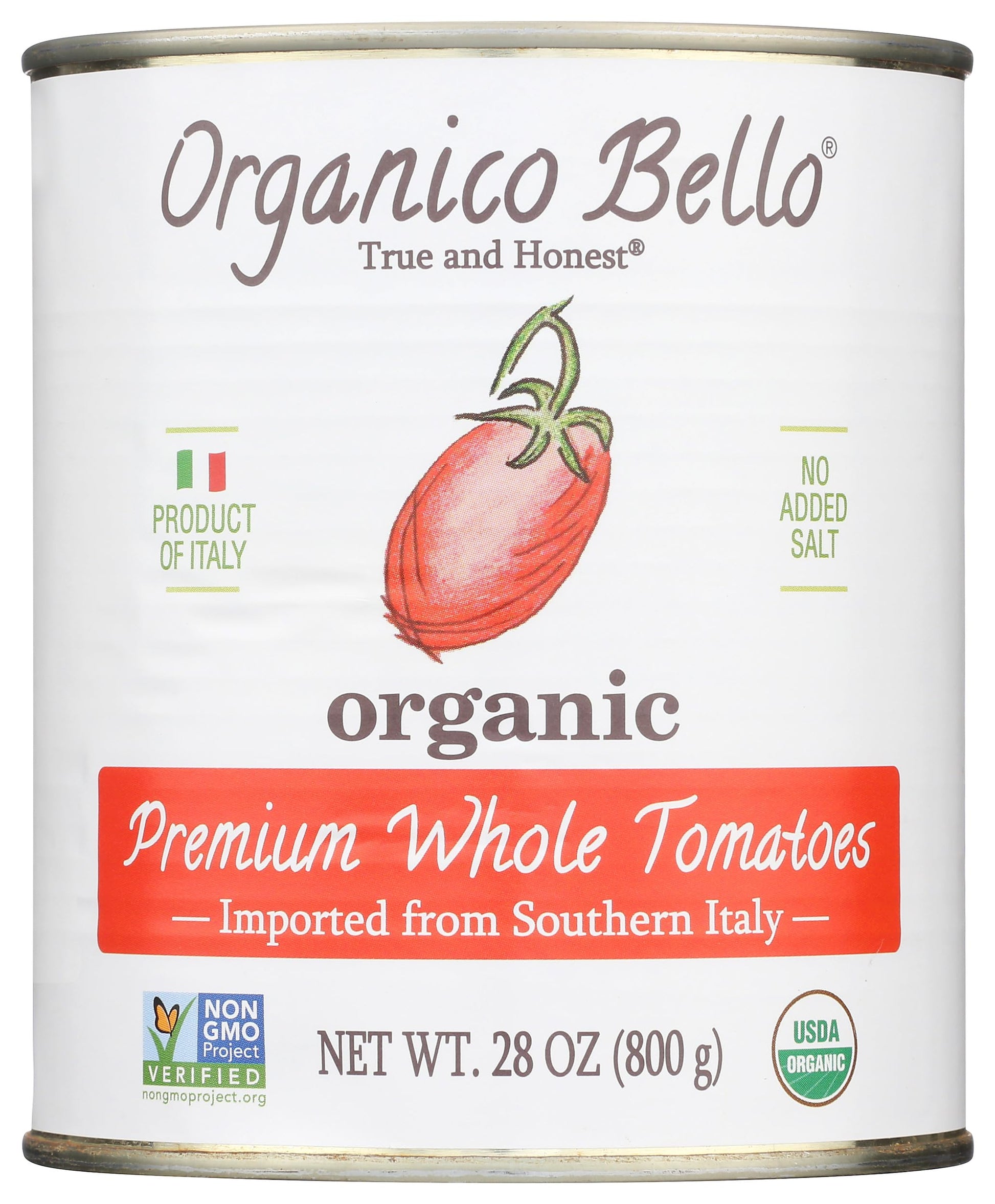 ORGANICO BELLO Organic Whole Tomatoes, 28 OZ