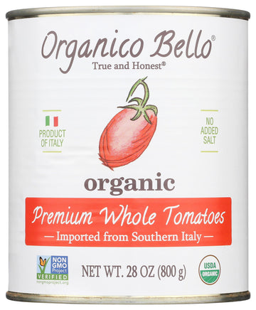 ORGANICO BELLO Organic Whole Tomatoes, 28 OZ