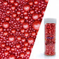 Edible Red Sugar Pearls Sprinkles Candy Mix Size Pearls Cake Decorations Cupcake Toppers Cookie Decorating Perfect for Wedding P