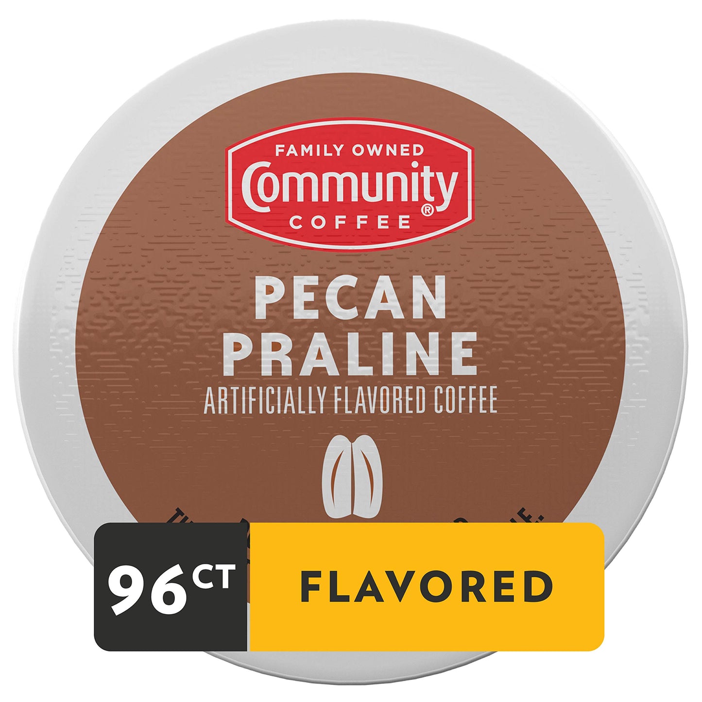Community Coffee Pecan Praline Flavored Coffee Pods, Medium Roast, 96 Count, Compatible with Keurig 2.0, 24 Count (Pack of 4)