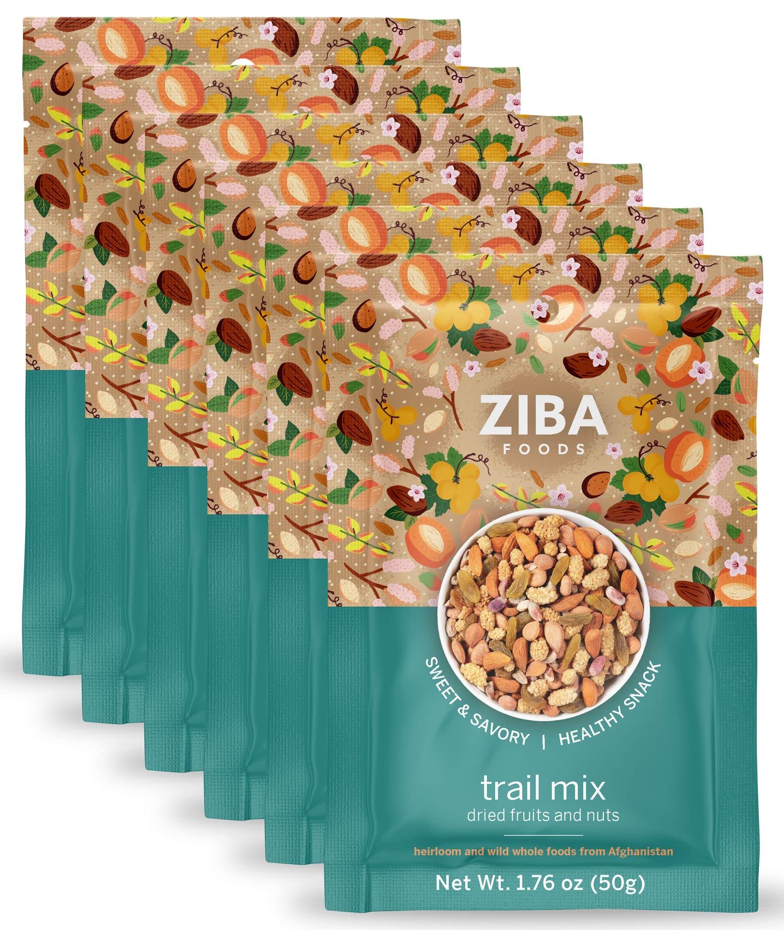 Ziba Foods Trail Mix | Non-Gmo, Vegan, Whole 30 Friendly & Paleo | Superfood Naturally High In Fiber, Iron And Immune Boosting A