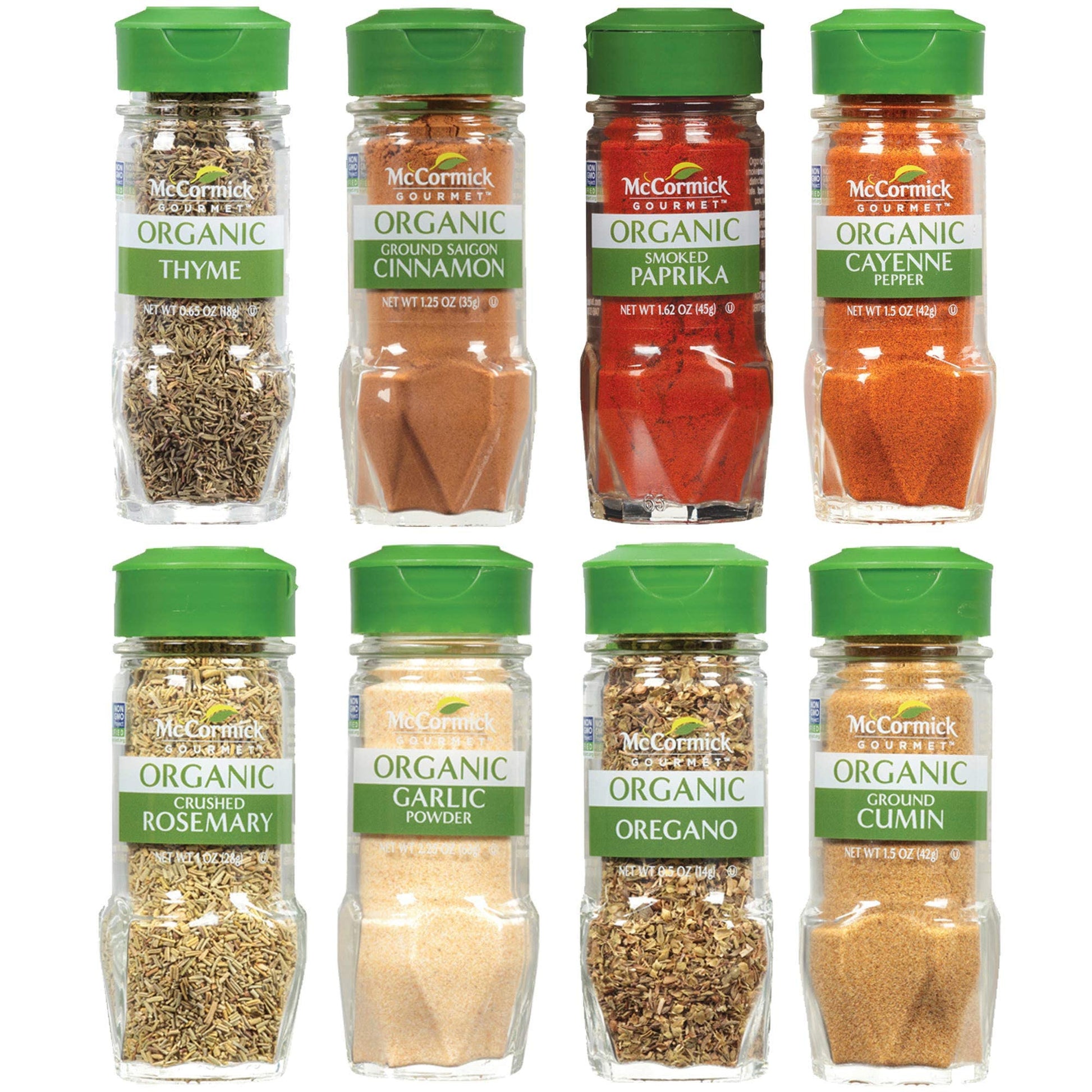 McCormick Gourmet Organic Spice Rack Refill Variety Pack - 8 Piece Set