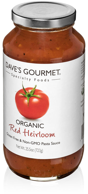 Dave's Gourmet Pasta Sauce, Tomato, Organic Red Heirloom, 1.59 Pound