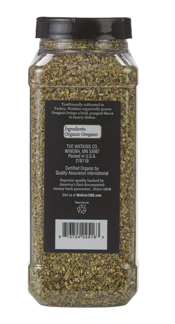 Watkins Gourmet Spice Organic Oregano, Bulk Food Service Size, 4.6 oz, Model 6569