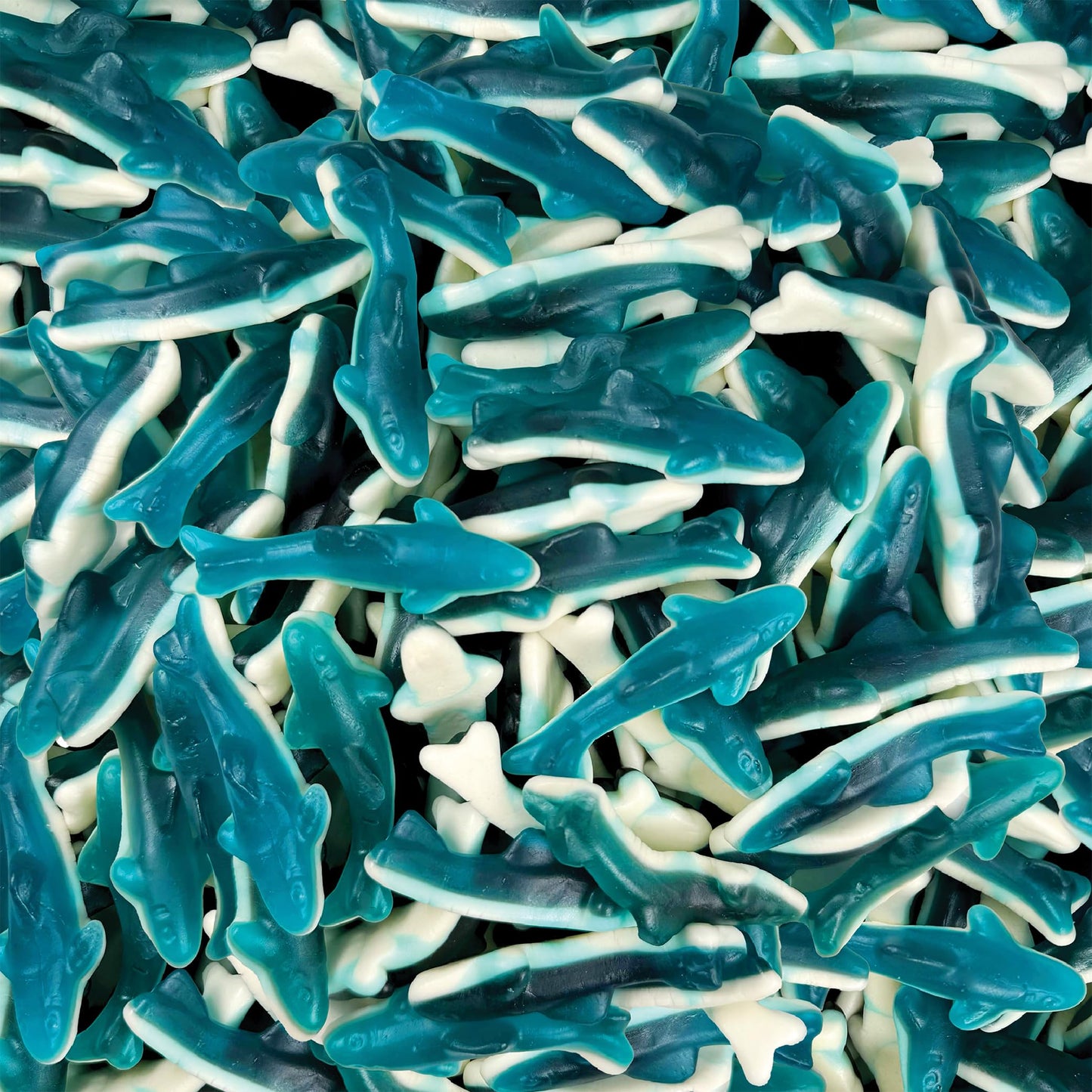 Blue Sharks Gummy Candy | 2 Pound Bag | Fruity Shark Gummies | Soft Chewy Gummy Fish for Parties  Candy Buffets  Themed Events | Blue Raspberry and Vanilla Flavors