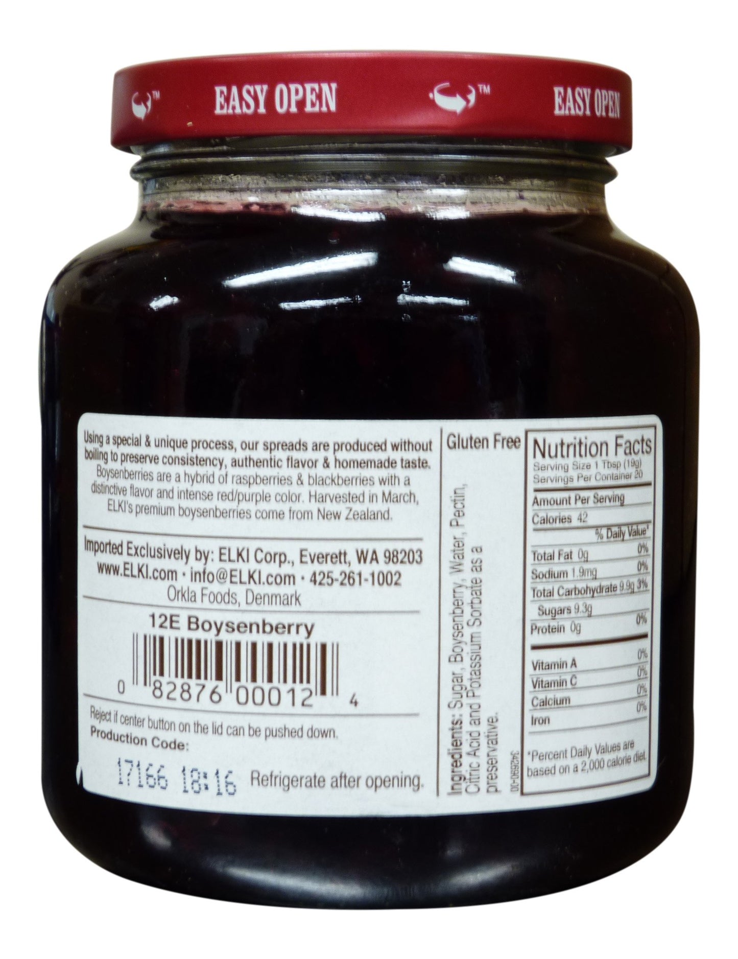 Elki'S Gourmet Scandinavian Delights Preserves, Boysenberry , 13.4 Ounce