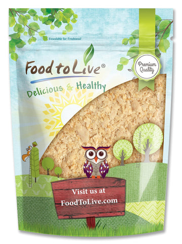 Food to Live Nutritional Yeast Flakes, 2.5 Pounds Fortified Large Flakes, Inactive, Unsweetened, Vegan Thickener, Bulk. Good Sou