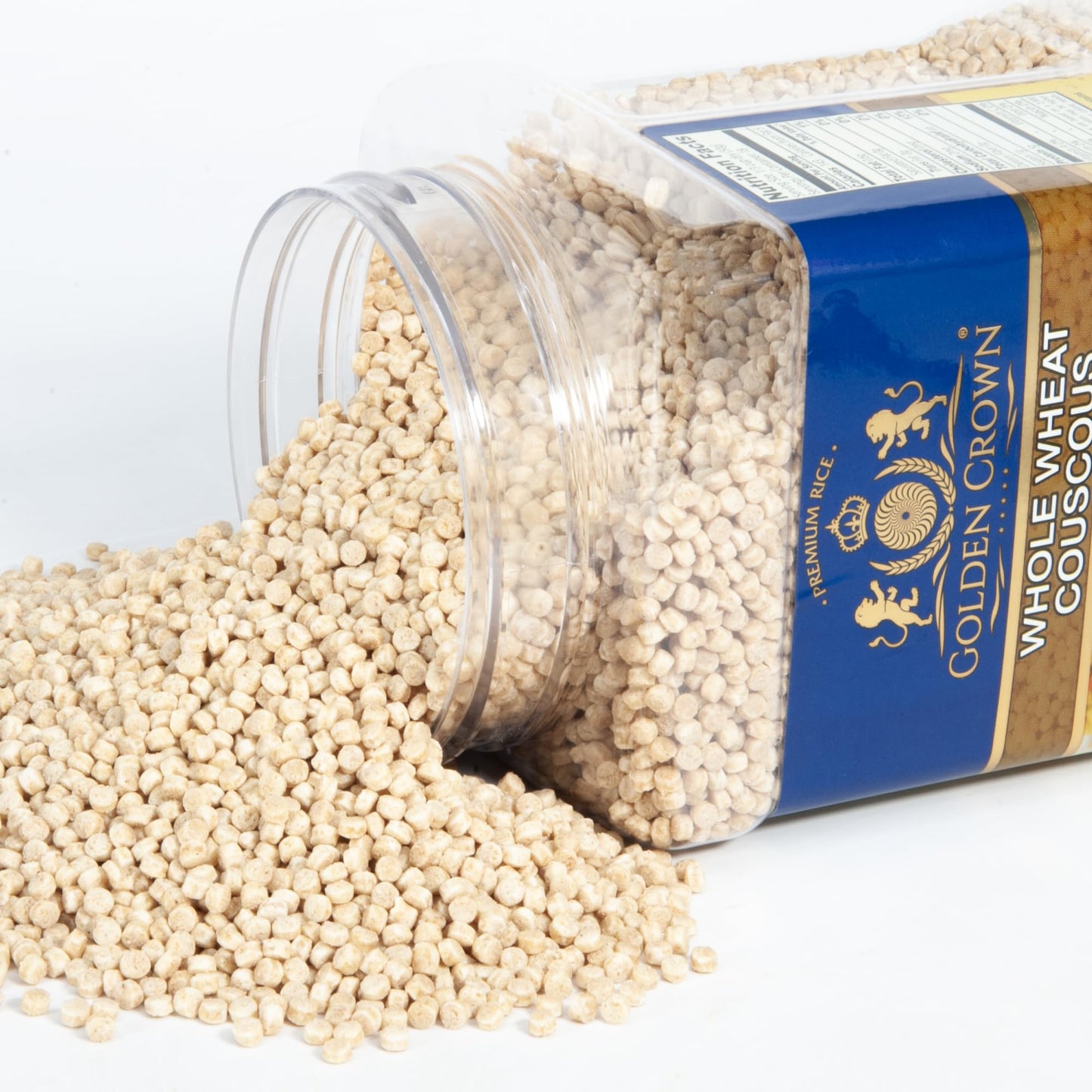 Golden Crown Whole Wheat Couscous - 32 Oz (2Lb), Premium Quality Non Gmo Project Verified, Vegan + Kosher Certified Natural Grai