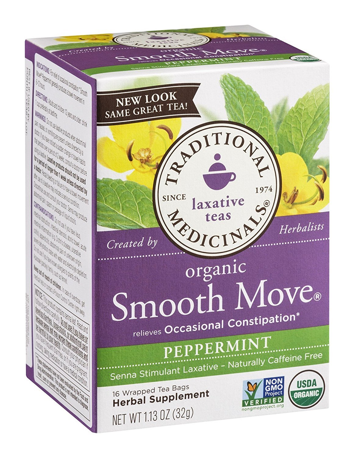 Traditional Medicinals Tea Og1 Smth Senna Pprmn 16 Bag