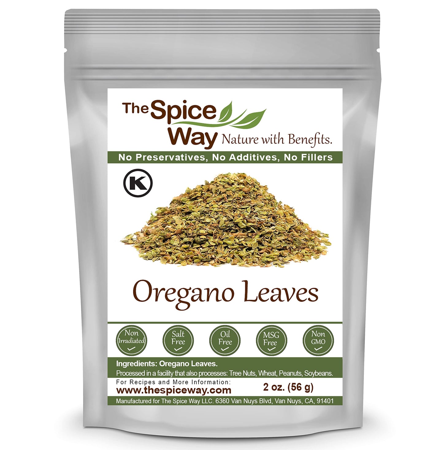 The Spice Way Oregano Leaves - (2 Oz) Dried Oregano Herb Leaf