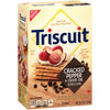 Triscuit Cracked Pepper & Olive Oil Crackers, Non-GMO, 9 Ounce (Pack of 12)