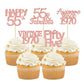 Gyufise 30Pcs Rose Gold 55Th Birthday Cupcake Toppers Glitter Awesome Since Vintage 1968 Fifty Five 55 Fabulous Cheers To 55 Yea