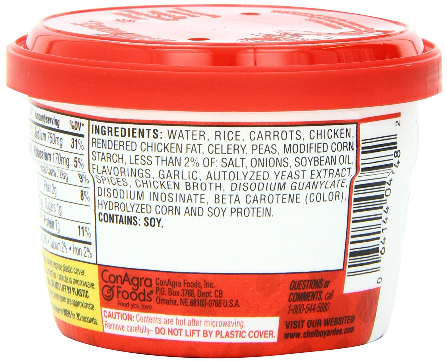 Chef Boyardee Rice with Chicken and Vegetables, Microwave Food, 7.5 OZ Microwaveable Bowl (12 Bowls)