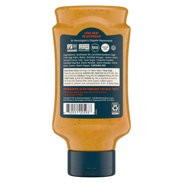 Sir Kensingtons Mayonnaise, Chipotle Mayo, Gluten Free, Non- GMO Project Verified, Shelf-Stable, 12 oz