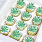60 Pcs Edible Tropical Turtle Leaves Cupcake Toppers Plam Leaves Cupcake Picks Hawaii Luau Party Decorations For Jungle Plant Le