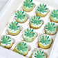 Rssta i 60 Pack Edible Cupcake Toppers - Rice Paper Green Leaves Decoration for Parties and Anniversaries, Design 4