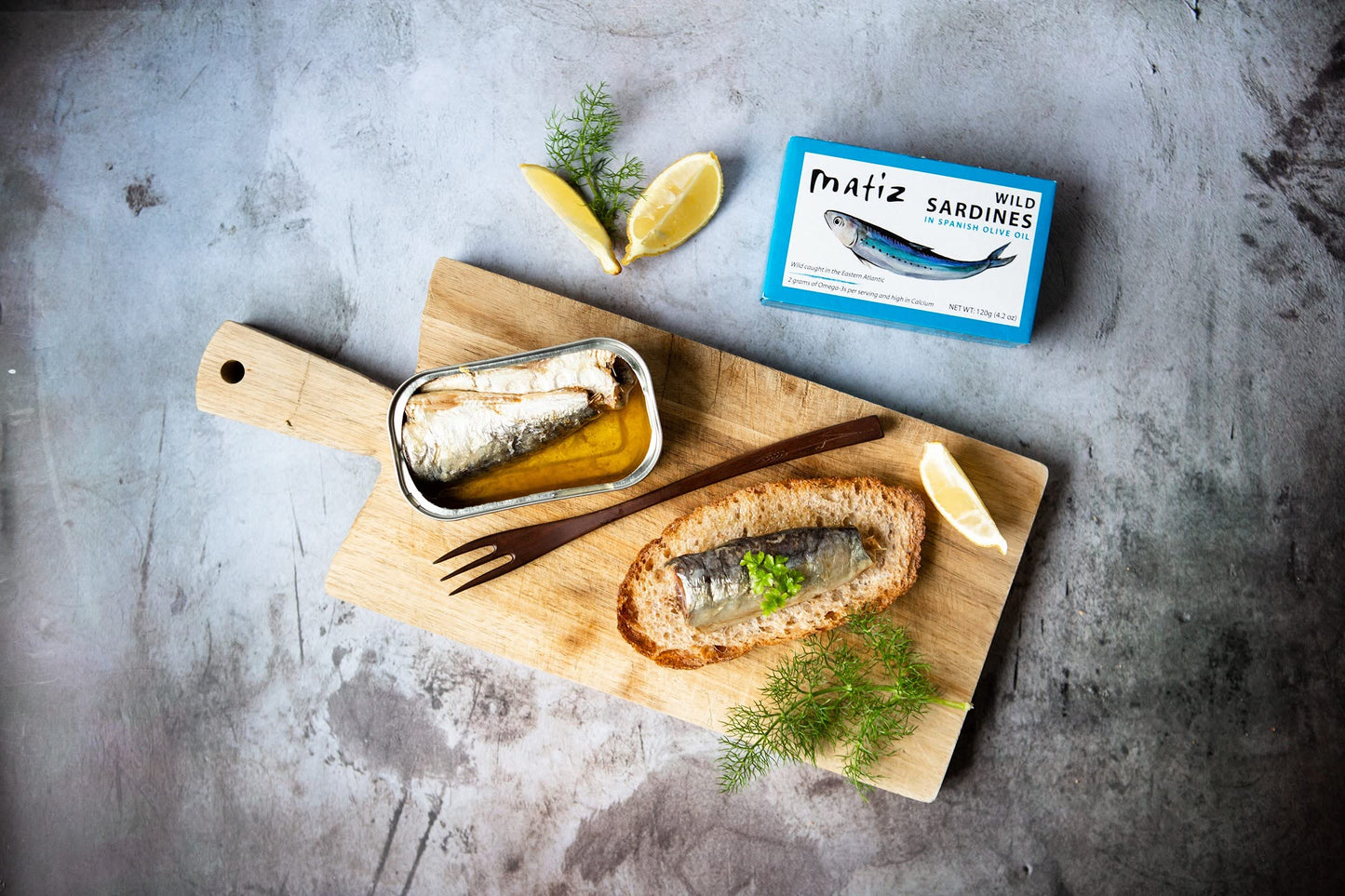 Matiz Sardines In Olive Oil, 4.2 Ounce Can (Pack Of 5) Spanish Gourmet Wild Caught Natural Fish For Tapas, Snacks, Or Meals, Pro