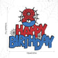 XIHIRCD Spider Birthday Cake Topper, Double-Sided, Number 8 Design for Boys and Girls