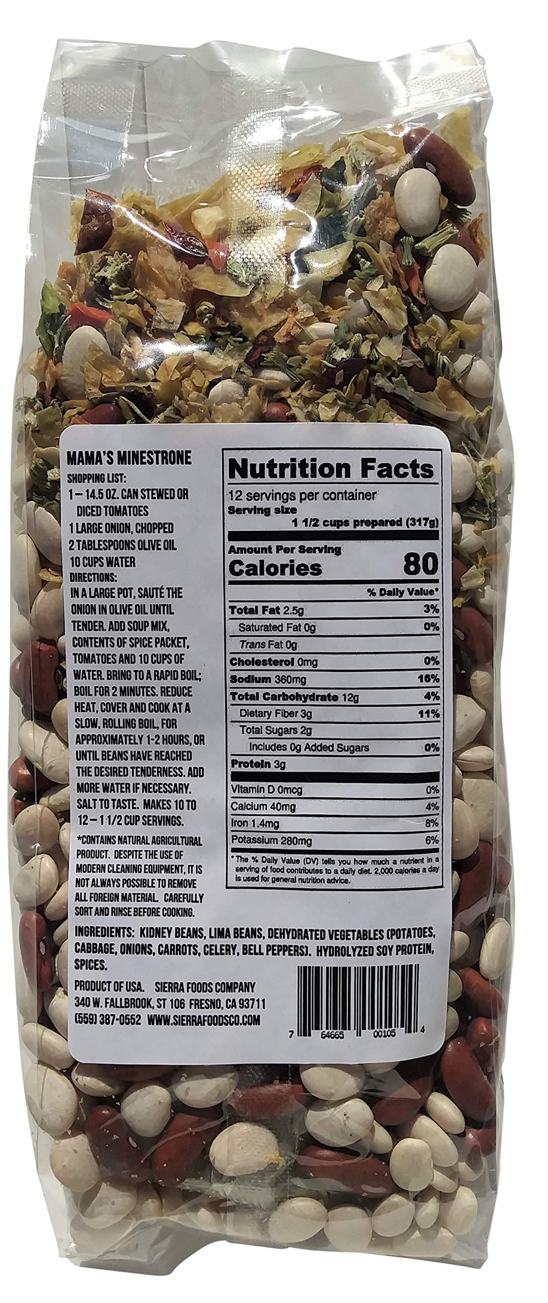 Sierra Soups Healthy, Hearty, All Natural And Gluten Free Soups - 3 Pack Assortment: Fresno Fog Split Pea, French Style 5 Bean &