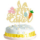 Gyufise Happy Easter Cake Topper, Glitter Bunny Ear Decorations, Gold, Model ZN0317-7-G