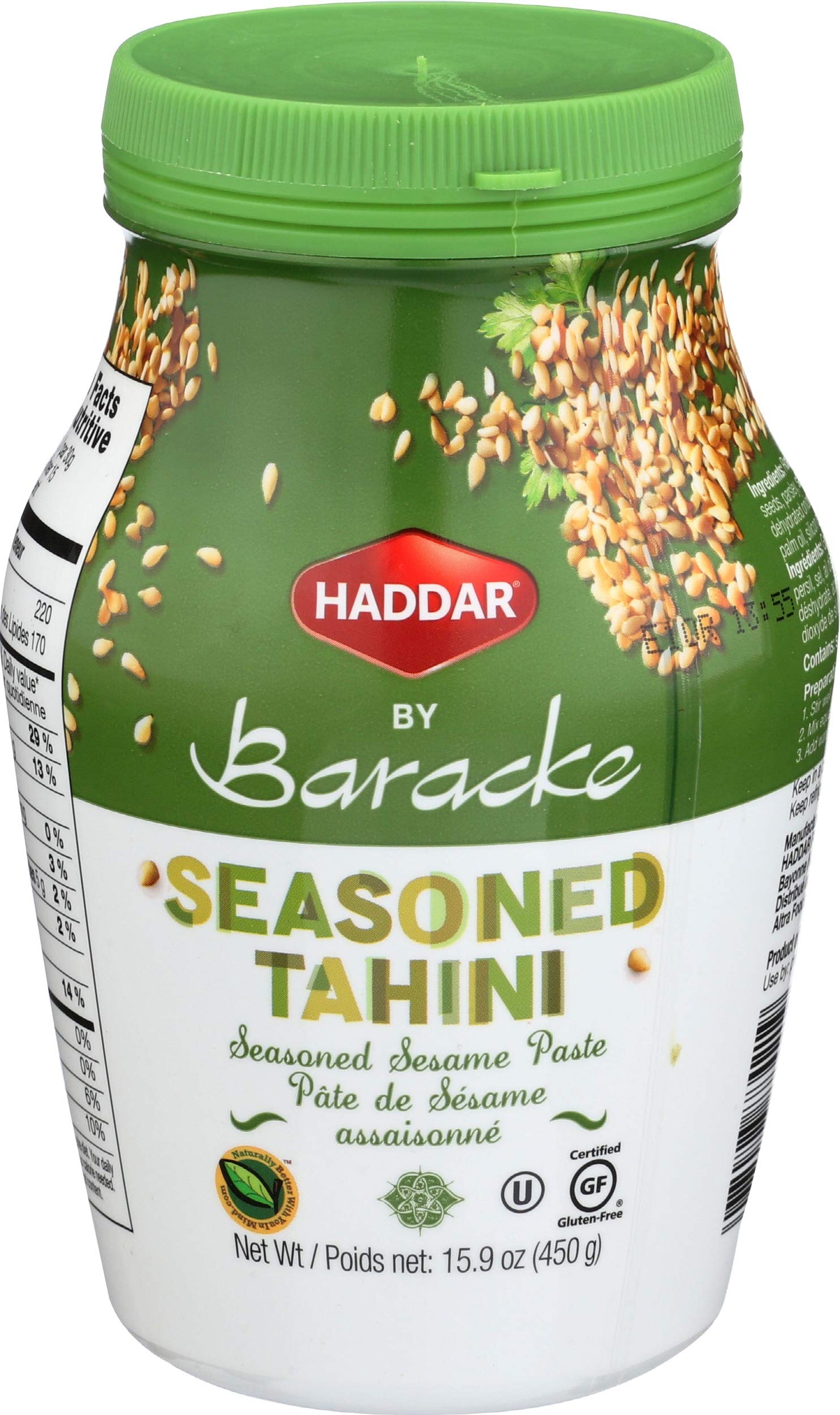 Haddar Hddr Seasoned Tahini By Barake 16 Ounce