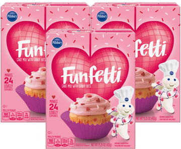 Funfetti Cake & Cupcake Mix with Candy Bits, 15.25 oz Box (Pack of 3)