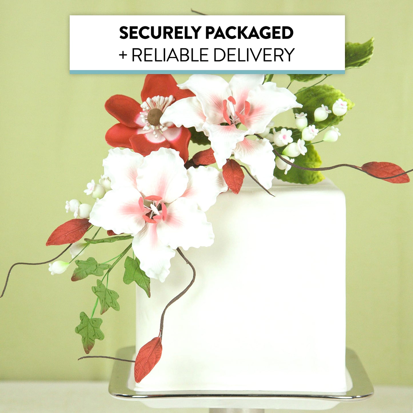 Global Sugar Art Lily Of The Valley Sugar Cake Flowers Spray White, 4 Count By Chef Alan Tetreault