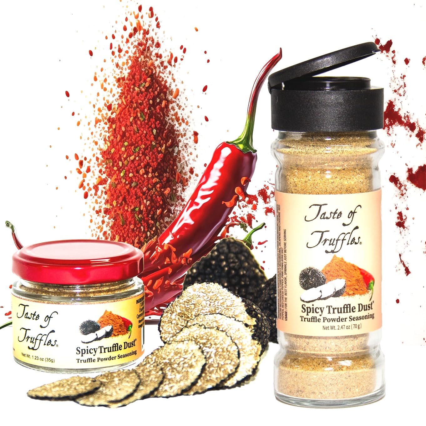 Truffle Dust Seasoning, Truffle & Mushrooms Powder Seasoning, Truffle Gourmet Food Condiments Vegan And Vegetarian Friendly (Spi