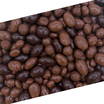 Bridge Mix | 2 Pound Bag | Dark and Milk Chocolate Covered Almonds, Milk Chocolate Covered Raisins and Mango Candy