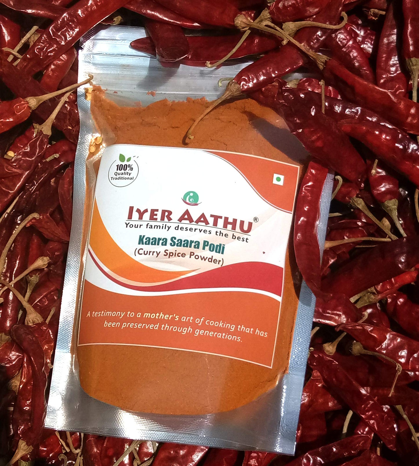 Iyer Aathu Kaara Saara Podi (Curry Spice Powder) 250 Grams