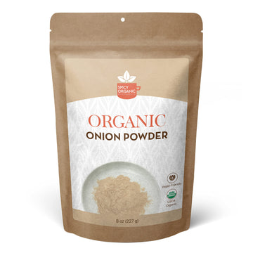 Spicy Organic Onion Powder - 8 Oz. - Certified Usda Organic - Non-Gmo - White Onion Powder Seasoning For Dressings, Dips, Casser