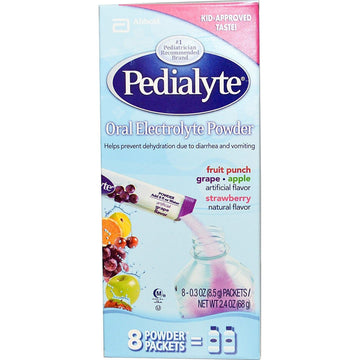 Pedialyte Oral Electrolyte Maintenance Powder Variety Pack - 8-0.3Oz Packets/Net Wt 2.4Oz