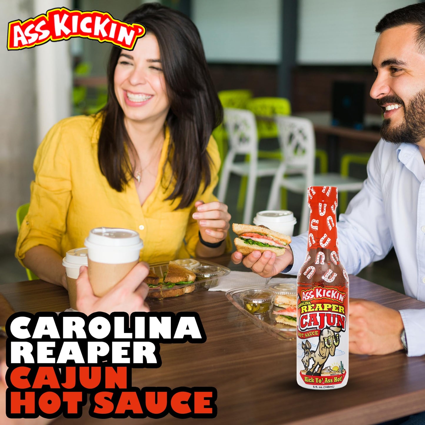 ASS KICKIN Carolina Reaper Cajun Hot Sauce - Gourmet Gift for Hot Sauce Lovers - Spicy Flavor