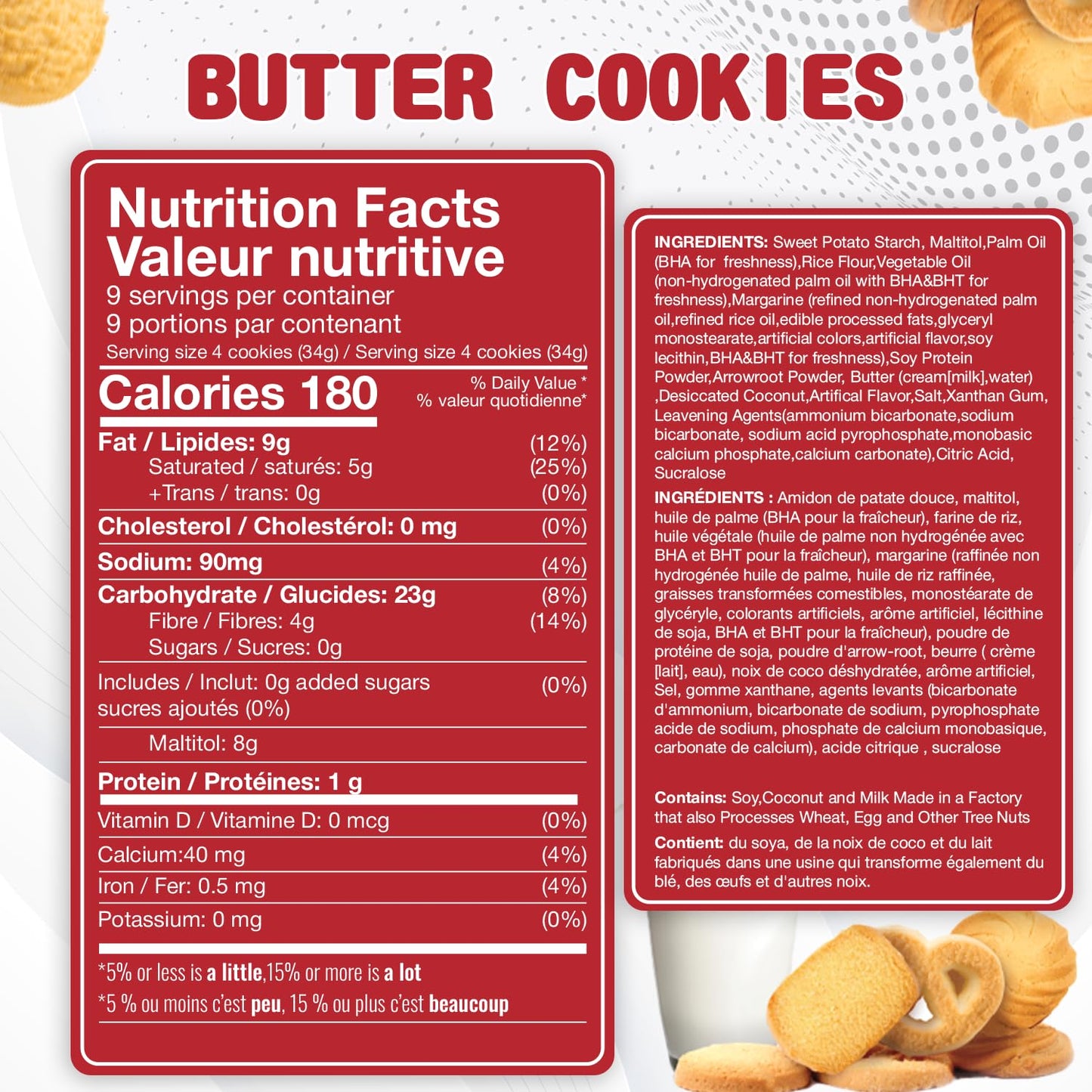 Gluten Free Sugar Free Butter Cookies 36 Count Traditional Danish Cookies, Premium Assorted Shortbread Cookies For Diabetics (1